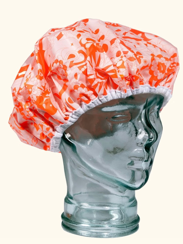 Amika Pink Signature Shower Cap