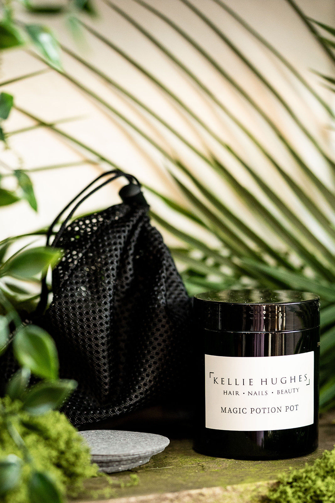 Magic Potion Pot, Exfoliating, Reusable Black Pads & Washable Bag