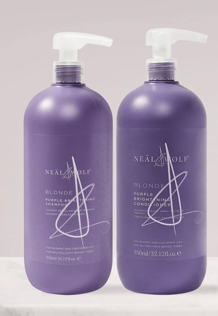 Neal & Wolf Blonde Brighten & Tone Purple Shampoo Conditioner Duo 950ml
