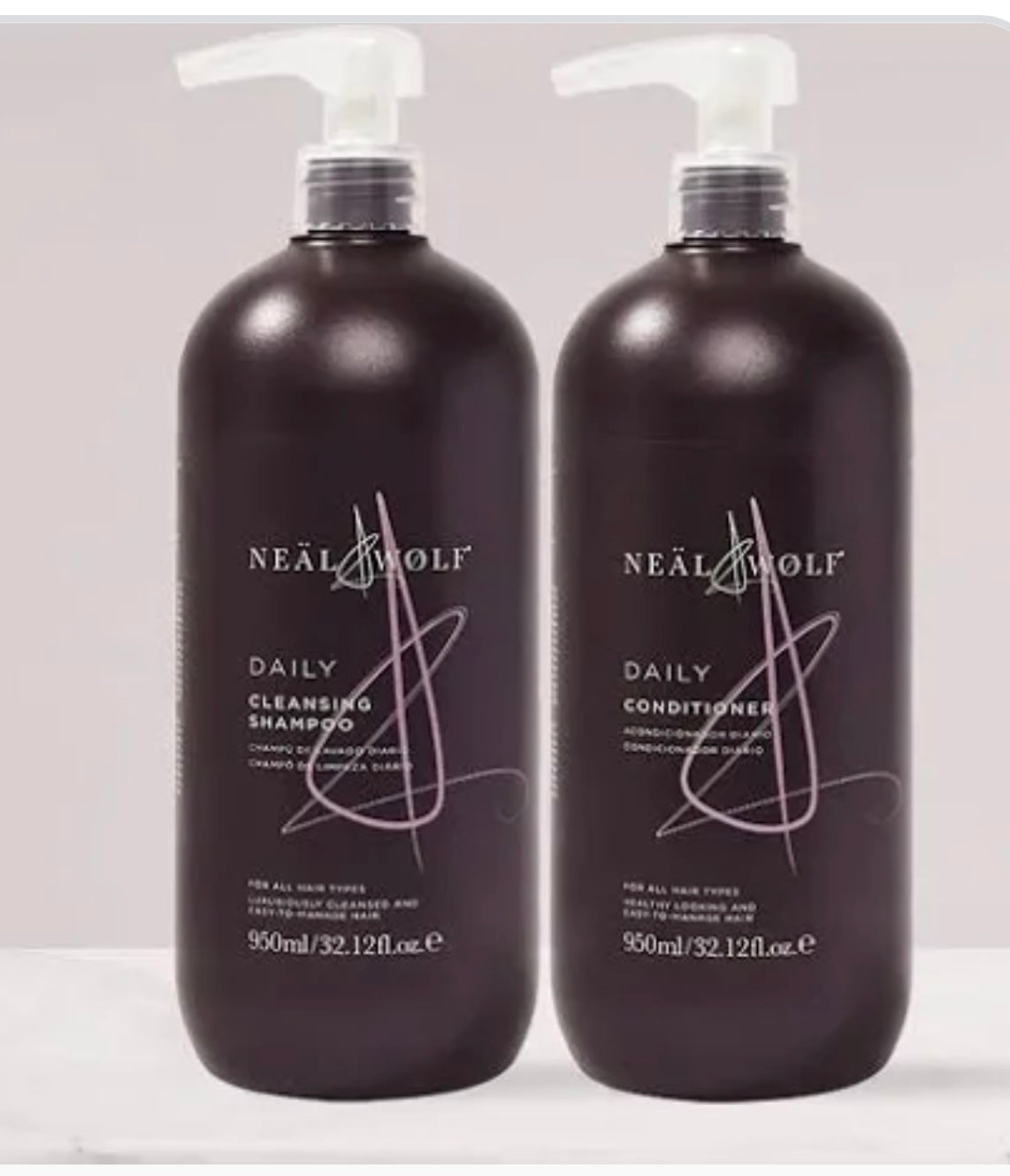 Neal & Wolf Clean & Care Daily Shampoo Conditioner Duo 950ml